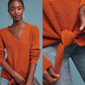 Moth by Anthropologie Front Tie Sweater